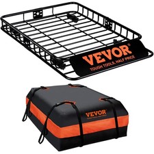 Vevor 51X36in Roof Rack Cargo Basket With Bag Heavy Duty Steel High Capacity