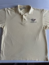 Men s Corvette Polo Shirt Cutter Buck Size Medium Cotton Short Sleeve Tan