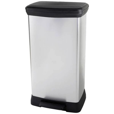 Curver 254620 Deco bin metalics Garbage Can 46L (L x W x D) 407 x