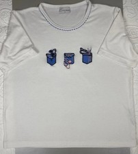 Size 16 T-shirt - White - Blue Detail - Emreco
