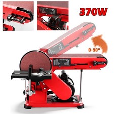 Heavy Duty Electric 370W Bench Belt & Disc Sander Linisher Motor Cast Base 230V