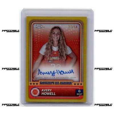 2024 Topps Chrome McDonald's A/A - Gold #67 Avery Howell Rookie Auto /50