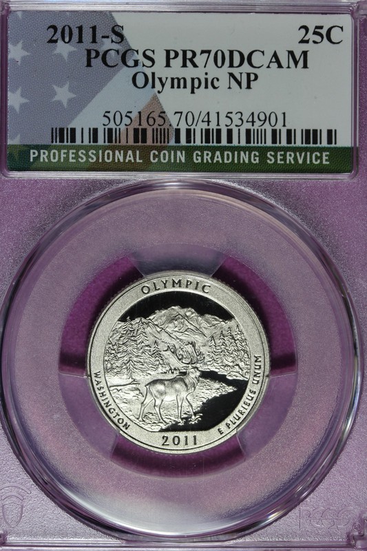 2011 S PCGS PR70DCAM OLYMPIC NATIONAL PARK WASHINGTON QUARTER #B52312