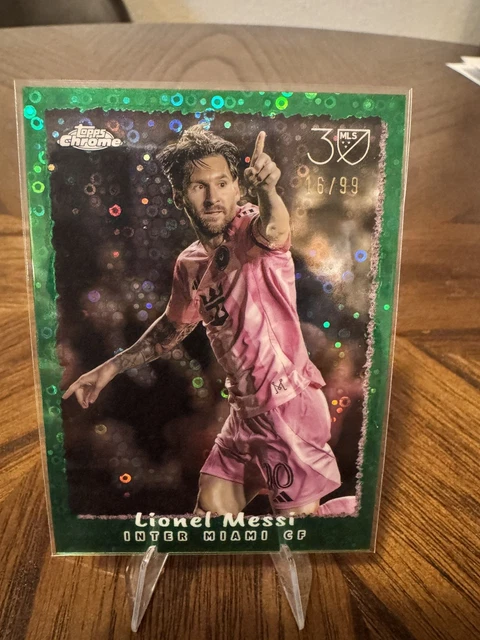 2025 MLS Topps Chrome Lionel Messi 1995 30th Anniversary GREEN /99 Inter Miami