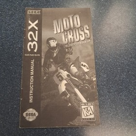 Motocross Championship (Sega 32X, Genesis 1994) Cartridge and manual *read*