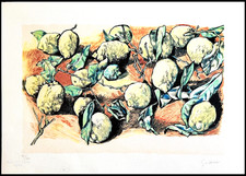 Renato Guttuso ''Limoni recisi'' Litografia 1984 pubblicata firmata numerata