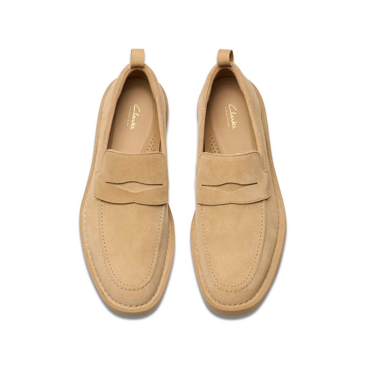 Clarks Mens Martock Lo Beige Suede Casual Shoes | eBay display picture 2