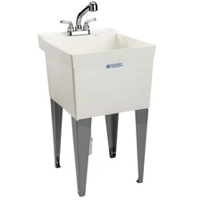 Utilatub 18 Gallon 24 In. X 20 In. Freestanding Laundry/Utility Sink In White