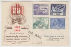FALKLAND ISLANDS 1949 *UPU* set of 4 official illust cover PORT STANLEY-LONDON