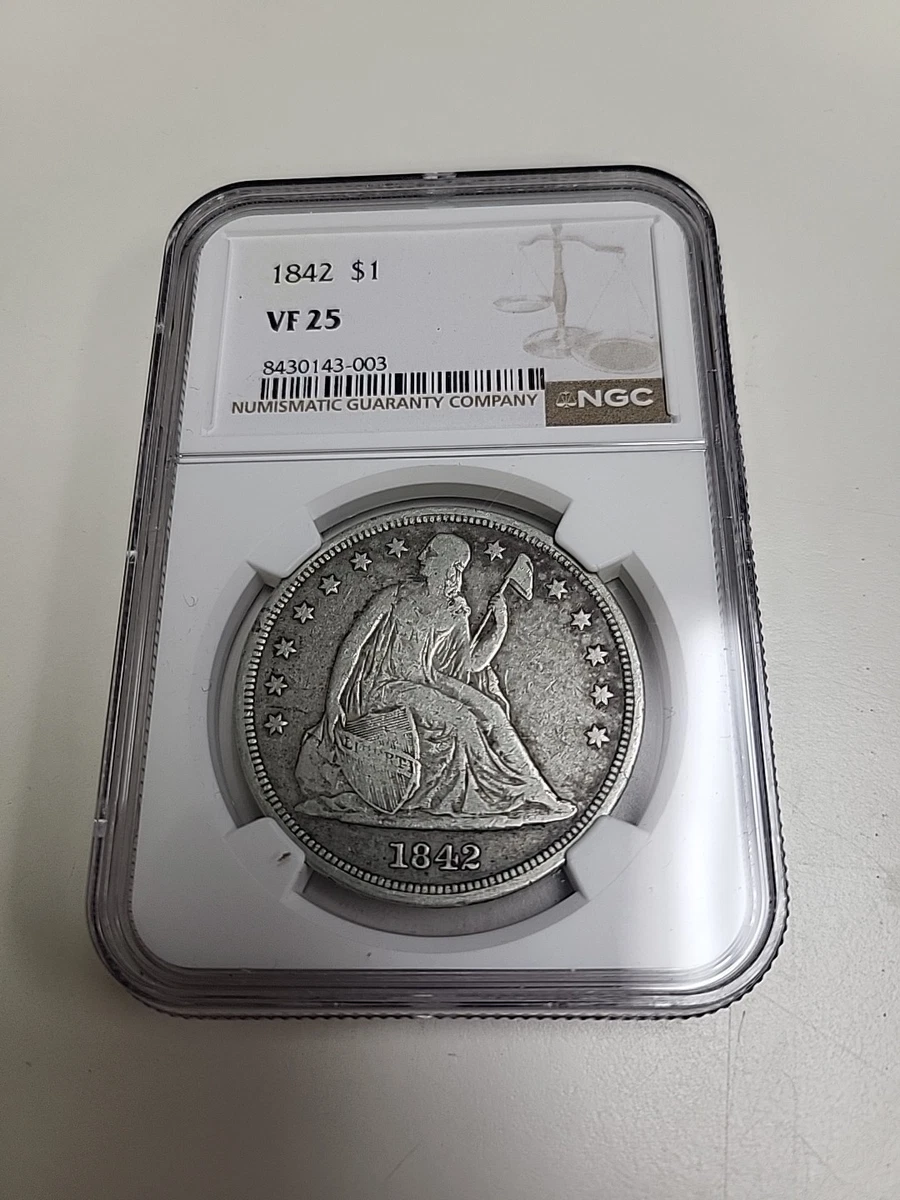 VF 25 Graded Seated Liberty US Dollars (1840-1873) for sale | eBay