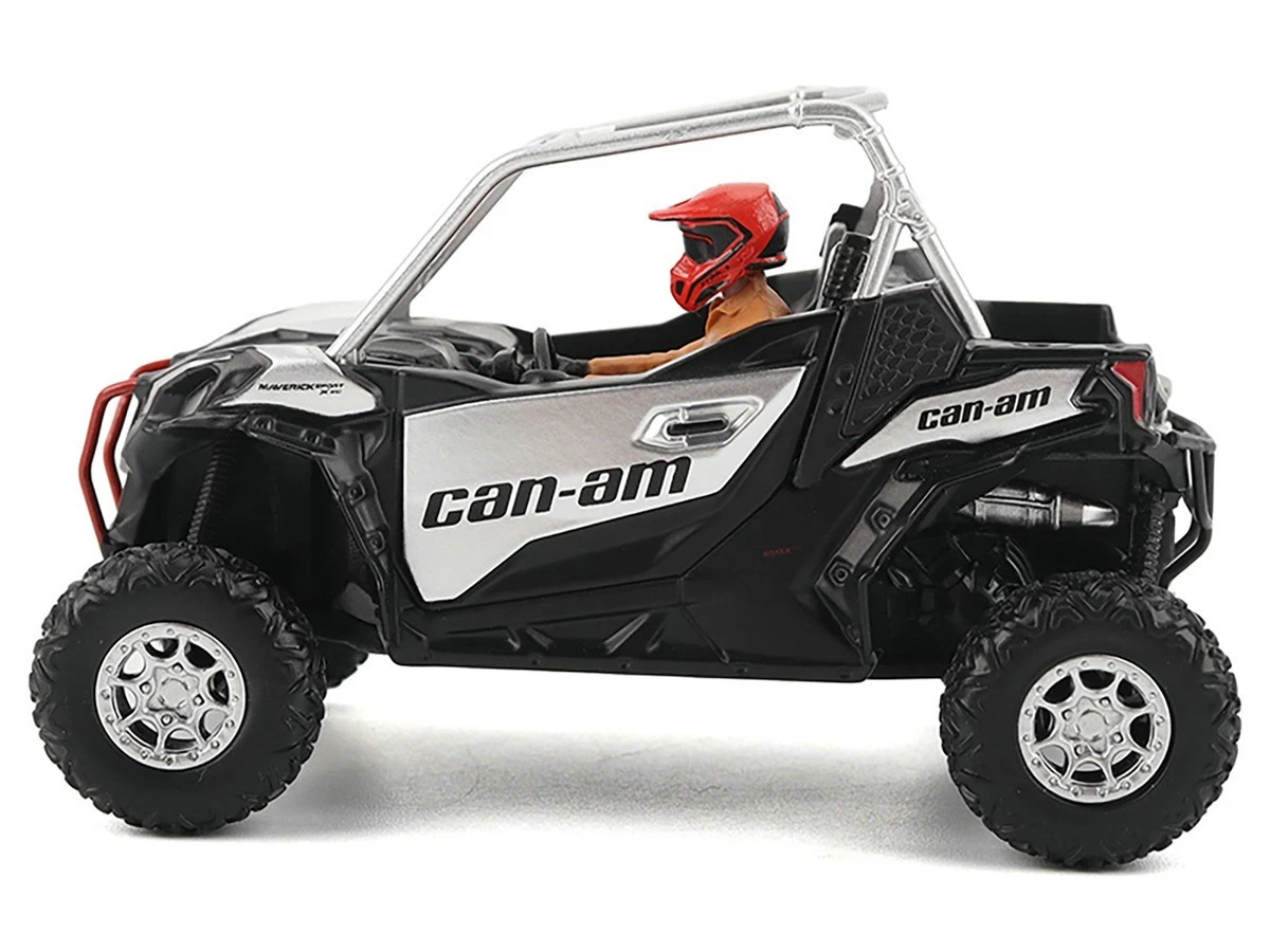 Can-Am Maverick Sport XXC 1000R Silver Metallic and Black w/ Driver Figure 1/32 - Picture 1 of 5