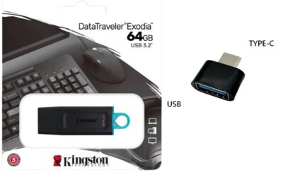 KINGSTON DataTraveler Exodia 64GB 128GB 256GB USB 3.2 Flash Drive Pen Stick LOT