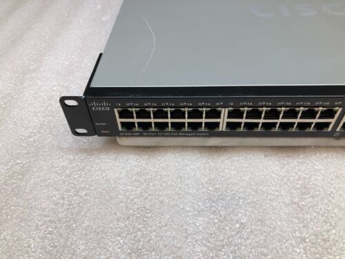 Cisco SF300-48P 48-Port 10/100 PoE Ethernet 2x SFP Smart Managed Network Switch - Picture 2 of 8
