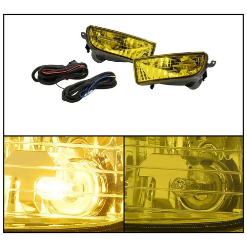 Yellow Lens Front Fog Lights with Wiring & Bulbs For 1997-2001 Honda Prelude - Picture 3 of 9
