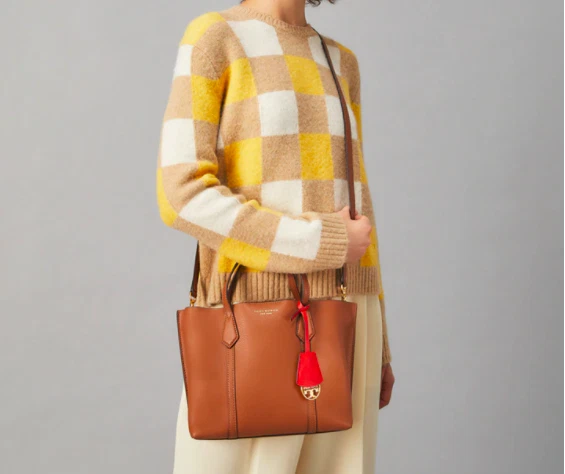 tory burch perry tote light umber