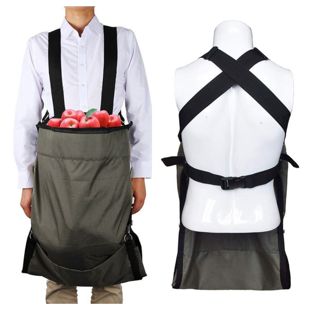 Garden Apron Fruit Picking Bag Waterproof Vegetable Harvesting Storage