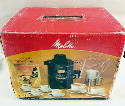 New Melitta Cafe Cappuccino Espresso Machine & 20 Piece Set Complete