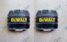 2 each Genuine Dewalt Mini Tough Case - Bits Storage Organizer - Black
