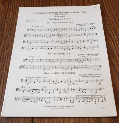 String Players Ensemble Repertory Book Four Ten Miniature Classics Sheet Music