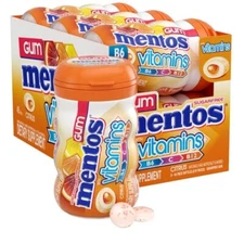 Mentos Vitamins Gum, Sugar Free Gum With  Assorted Flavor Names , Sizes 