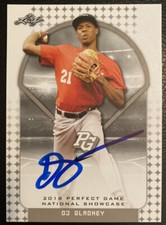 DJ Gladney Auto Rc Signed Leaf Perfect Game Rookie White Sox