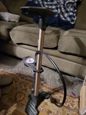 Vintage Zefal Bicycle Floor Pump with Gauge 