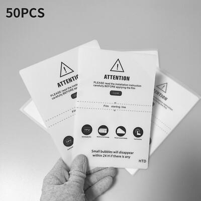 50PCS Mobile Phone Screen Protective Film Hydrogel Film Screen Protector Machine