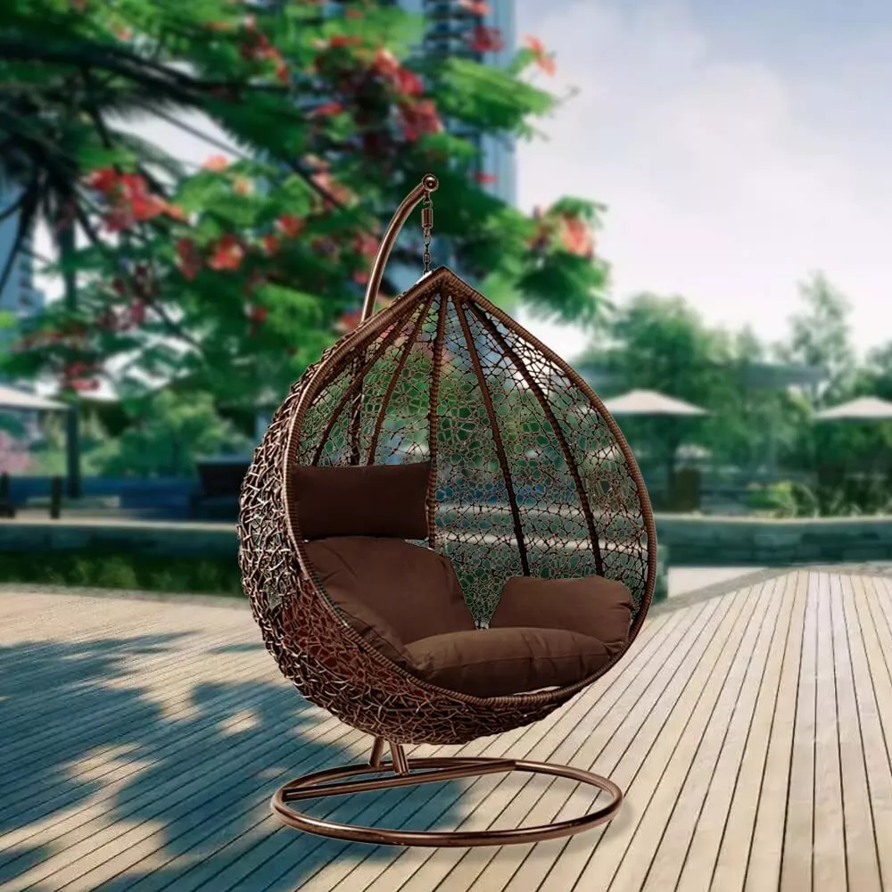 Rattan Egg Chair Swing Outdoor Garden Patio Hanging Wicker Hammock