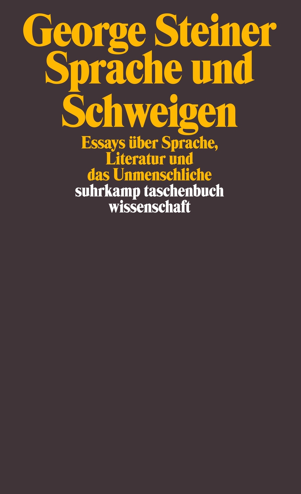 Thumbnail - Sprache Und Schweigen | Essays Über Sprache, Literatur Und Das