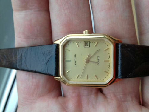 Montre Certina Certidate Homme - Plaquée Or, Révisée, En Très Bon État Vintage