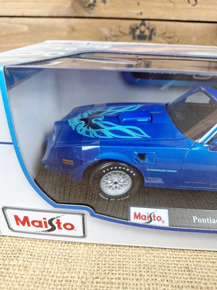 Новый Pontiac Firebird Trans Am синий Maisto специальный выпуск масштаб 1:18 автомобиль - Изображение 3 из 4