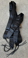 6 pcs Fender Custom Shop / American Deluxe Leather Guitar/Bass Strap Black