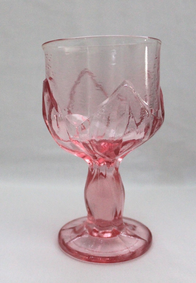 RARE VINTAGE FRANCISCAN CRYSTAL CABARET PINK WINE GLASSES 1/2