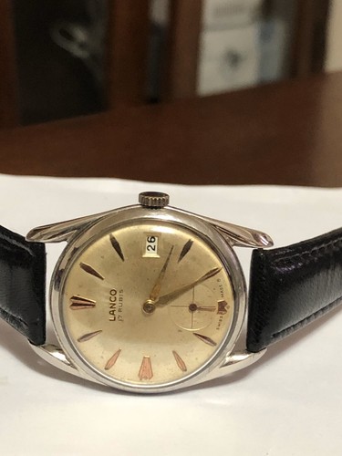 Orologio Lanco data, anse ad elica fine anni 50 | eBay