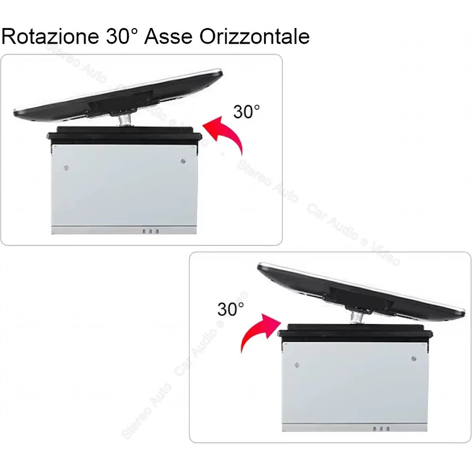SINTOMONITOR 1 DIN Autoradio CarPlay Android Wi-Fi Bluetooth USB Retrocamera 10" - Immagine 4 di 4
