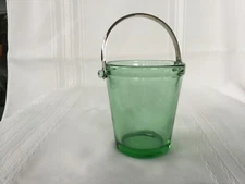 Vtg Fostoria Fairfax GREEN Sugar Pail Bucket, #2378