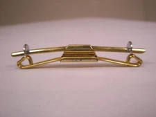 1-13/16" Gold Plated Vintage SWANK B&W PLATE Collar Bar L44