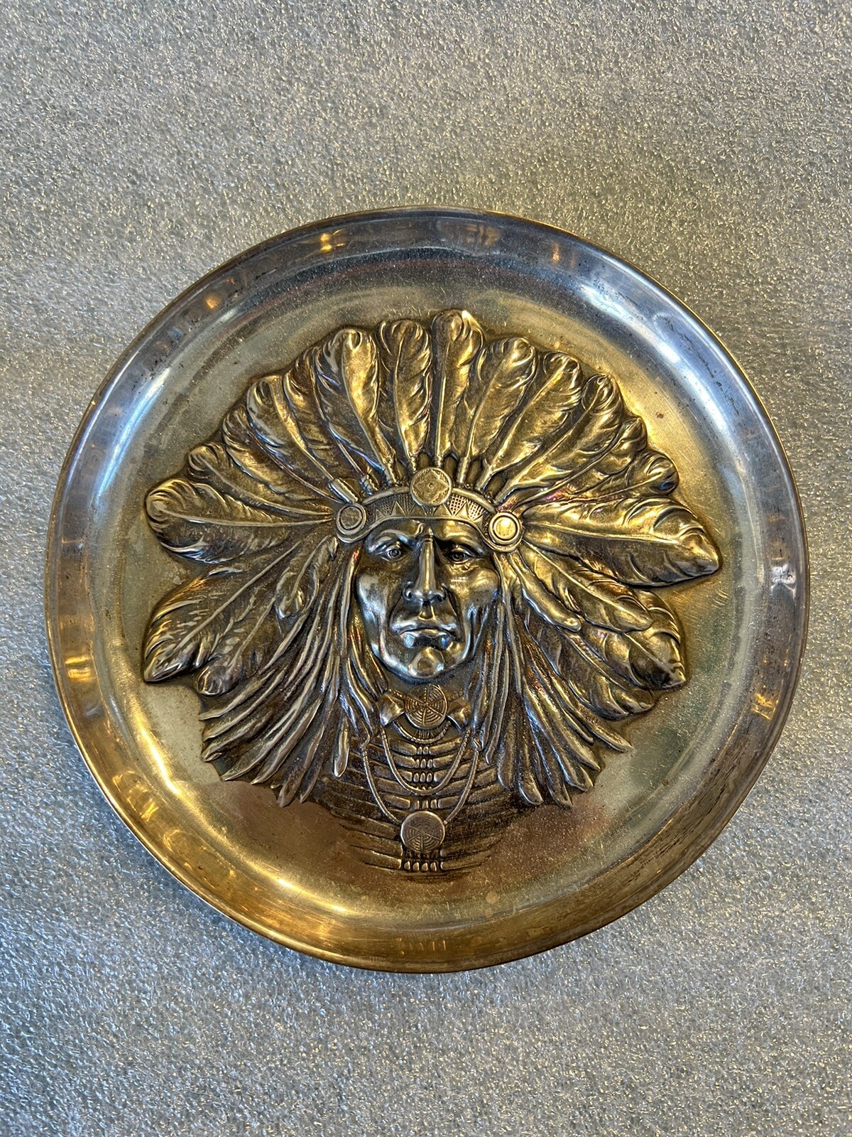 Unger Brothers Indian Chief Sterling Silver Tray eBay