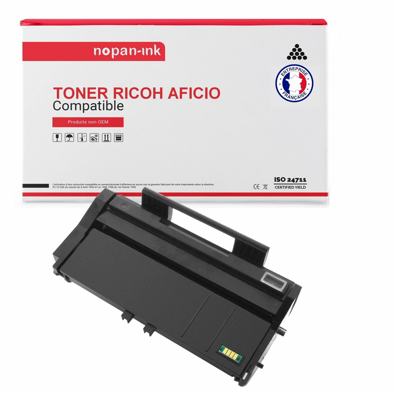Toner noir compatible RICOH 407166 Type SP100LE pour imprimante laser NOPAN-INK