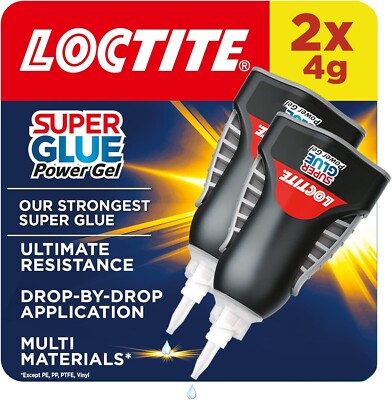 Loctite Superkleber Power Gel, flexibles Superklebergel, Superkleber mit Tropfschutz