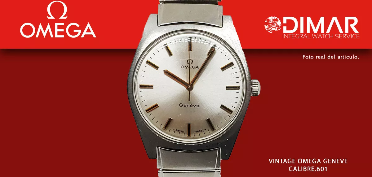 VINTAGE OMEGA GENEVE CLASIO CALIBRE 601. MECANICO MANUAL ACERO