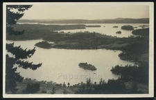 WA Orcas Island RPPC c.16 WEST SOUND & DEER HARBOR fm Turtleback Mt One of Kind