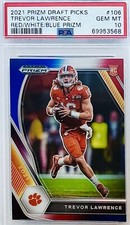 2021 Panini Prizm Trevor Lawrence RC Red White & Blue Prizm Rookie SP PSA 10 💎