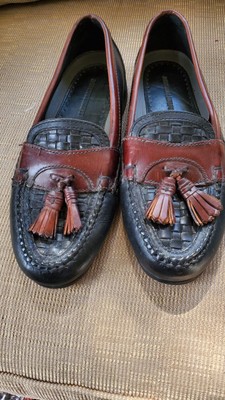 Johnston‎ & Murphy Handcrafted Leather Tassel Loafers Black Made in Italy 10.5M Vintage . Johnston and Murphy Mens Shoes Sz 10.5 M Black  main image 4