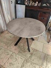 Tavolo Piccolo Tondo Allungabile design vintage industriale shabby chic ferro