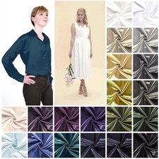 Elastische Satin Stoffe Dekostoff Bekleidung Blusen Vorhang Meterware Gl&auml;nzend