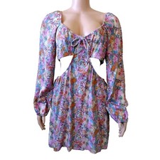 Wild Fable Floral Cutout Mini Dress Xl