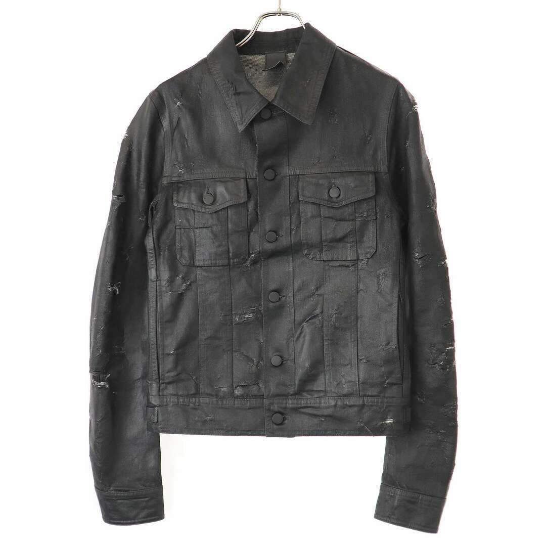 Dior HOMME 2004SS Strip Destroy Coated Denim Jacket Dior HOMME 2004SS Strip Destroy Coated Denim Jacket