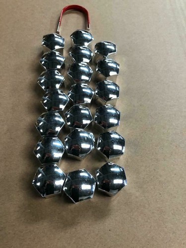20 x 22 MM ALLOY WHEEL HEX NUT/BOLT CAPS COVERS + TOOL CHROME UNIVERSAL - Picture 6 of 8