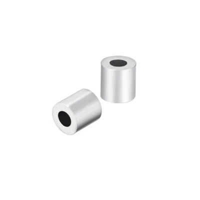 M1.5 Aluminum Sertissage manches 1.5mm Acier Fil Cordon Bouton Stop Clips 20 Pcs - Photo 1/4